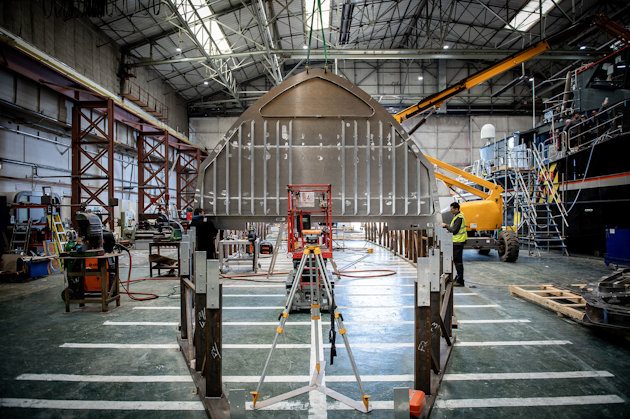 The Arksen 85 “Project Ocean” at the Wight Shipyard. The Arksen 85 “Project Ocean” at the Wight Shipyard.